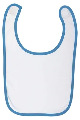Image de SOLS - Bavoir pour bébé « Babib » LT1586 (taille unique) (blanc/bleu aqua)