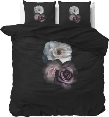 Produktbild von Sleeptime Deep Flowers Schwarz 240 x 200/220 cm