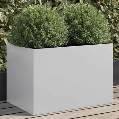 Obrázek produktu pro Stříbrný květináč 62x40x39 cm Pozinkovaná ocel