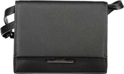 Produktbild von Stylische Damen-Schultertasche in Schwarz mit praktischem Klappverschluss