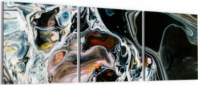 Produktbild von DEQORI Glasbild Echtglas 3x50x50 cm 'Abstrakte Erdschichten' Wandbilder XXL groß