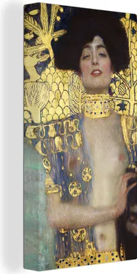 Produktbild von MuchoWow® - Leinwandbilder - Judith - Gustav Klimt, Wandbild, Wanddeko Bilder Wohnzimmer, 20x40 cm