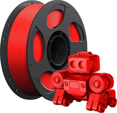 Zdjęcie produktu dla Filament do druku 3D, materiał PLA, kompatybilność z drukarkami o dużej prędkości, 1 kg, kolor czerwony