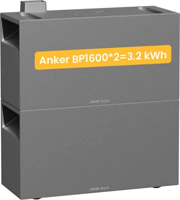 Produktbild von Anker SOLIX BP1600 Erweiterungsakkux2, 3200Wh, LifePo4 Akkus, 6.
