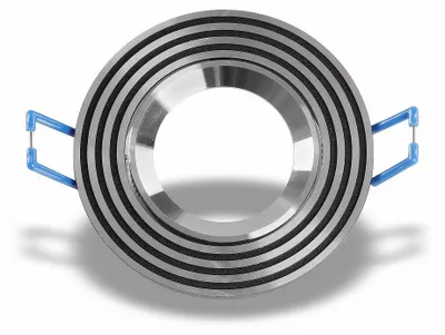Produktbild von Deckeneinbaurahmen schwenkbar schwarze Ringe rund 6342 Ø 73mm
