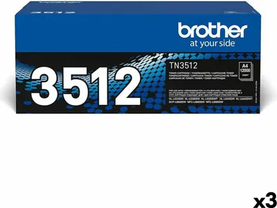 Obrázok produktu pre Toner Brother Super Jumbo TN-3512 čierny (cca 12000 strán) balenie 3 ks