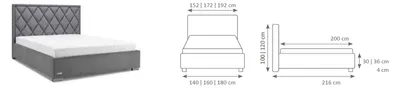 Produktbild von Designer Bett Schlafzimmer Betten Textil Leder Hotel Luxus Polster Sitz Stoff