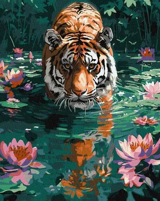 Obrázok produktu pre Sada na maľovanie „Jaguar na love“ 40 x 50 cm – Ideyka