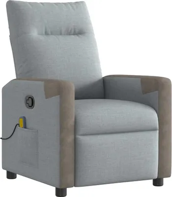 Obrázok produktu pre masážne kreslo vidaXL Light Grey Fabric