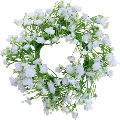 Produktbild von artplants.de Deko Schleierkraut Kranz LITAGO, weiß, Ø20cm - Kunstkranz