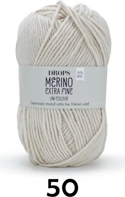 Produktbild von DROPS Merino Extra Fine, Uni Colour 50 hellbeige