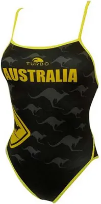 Image de Turbo Australia Kangaroo Signal Maillot de bain noir 2XL Femme Noir 2XL