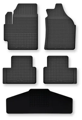 Zdjęcie produktu dla Dywaniki gumowe z tunelem do Chevrolet Matiz 2004-2009 (hatchback) – 5 szt., czarne, dobierane – Wielganizator Semi-Universal