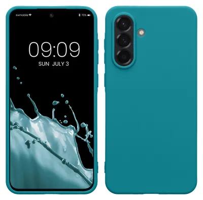 Produktbild von kwmobile Handyhülle für Samsung Galaxy A36 5G Hülle - TPU Case - Kabelloses Laden - Schutzhülle Cover in Petrol matt