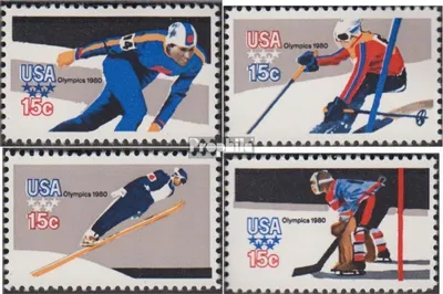 Produktbild von Briefmarken USA 1980 Mi 1411A-1414A (kompl.Ausg.) postfrisch Olympische Winterspiele 80