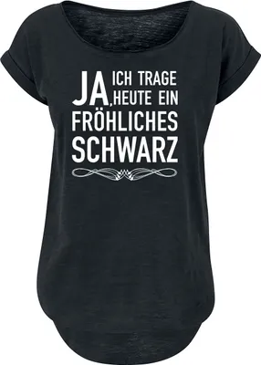 Produktbild von Sprüche T-Shirt Damen Fröhliches schwarz schwarz 5XL