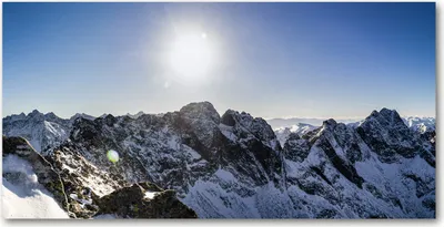 Produktbild von Tulup Glas-Bild -140x70- Wandkunst Dekorative Wand für Küche & Wohnzimmer - Landschaften - Winter in Tatra - Blau