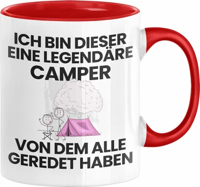 Produktbild von Camper Geschenk Tasse Lustige Geschenkidee Geburtstag für Camper Ich Bin Dieser Legendäre Camper Von Dem Alle Geredet Haben Kaffee-Becher (Rot)