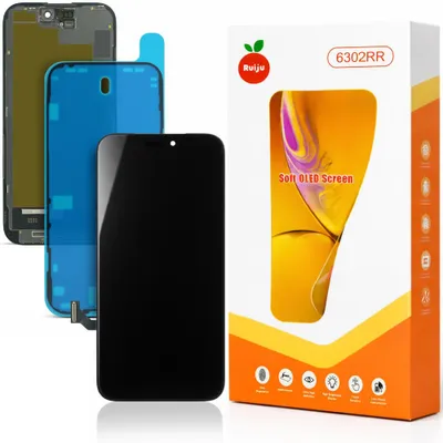 Produktbild von Kompatibel RJ Soft OLED Display Touchscreen Bildschirm Klebestreifen  Schwarz für Apple iPhone 15 A3090, A2846 & Werkzeug