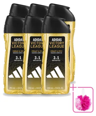 Obrázek produktu pro 6 kusů sprchového gelu Adidas 3-v-1 Victory League - 250 ml - výhodná balení