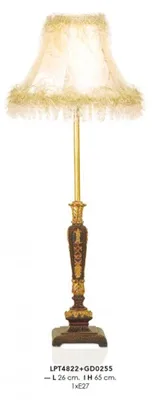 Image de Casa Padrino Lampe de table baroque or 26 x H 65 cm - Lampe de table de luxe - Nostalgique et somptueux