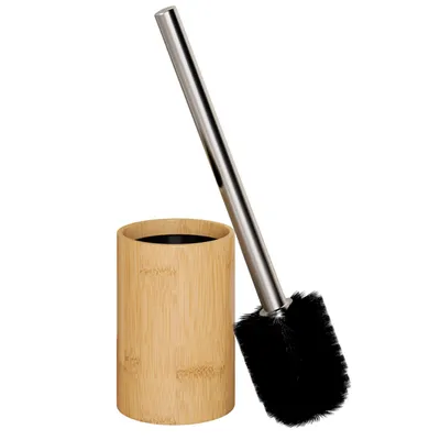 Produktbild von WC-Reinigungsbürste Bambus Toilettenbürste mit Halter WC-Garnitur für Badezimmer Gäste-WC