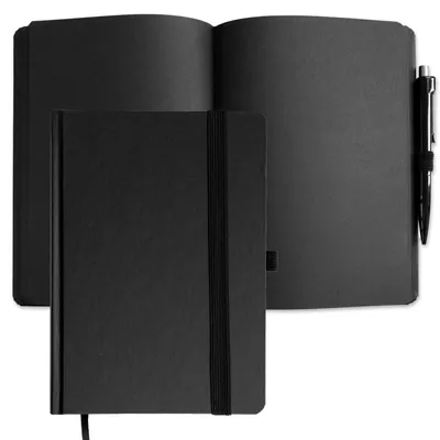 Produktbild von Timr Notizbuch A5 mit schwarzen Seiten 90 g/qm - mit Kugelschreiber I tr508