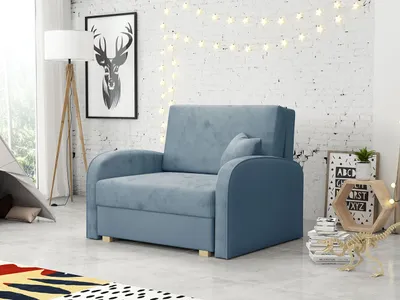 Obrázek produktu pro Rozkládací křeslo BELA SOFT 1 - modré