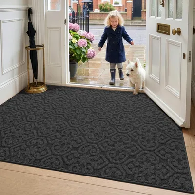 Produktbild von Schmutzfangmatte 90 x 150 cm Anthrazit, rutschfest, waschbar, absorbierend