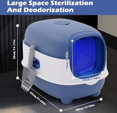 Produktbild von Famanu Katzenklo - Geschlossene Katzentoilette mit viel Platz
