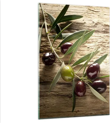 Produktbild von Bilder auf glas - Einteilig - Oliv italien aroma diät - 80x120cm - Glasbilder - Wandbilder - Bilder - zum Aufhängen bereit - Wanddekoration aus Glas - Glas Bilder - Wandbild auf Glas - GPA80x120-2420