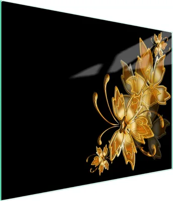 Image de Planche à découper en verre 52x30 or
