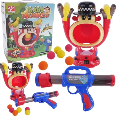 Image de Hungry Monkey Target Shooting Bullet Gun Light Led Sound (singe affamé)