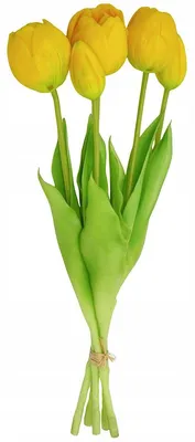 Obrázok produktu pre Umelé tulipány Silikónová kytica 5 kusov Realistická dekorácia do vázy