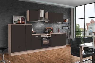 Produktbild von Küchenzeile mit Elektrogeräten Classic Lava Matt 310 cm