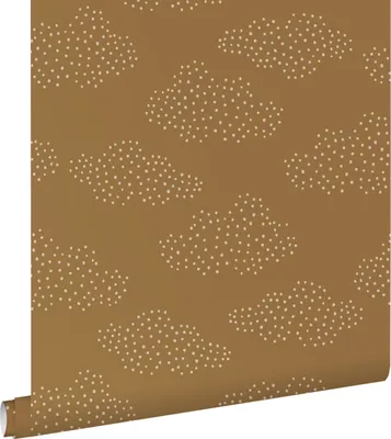 Immagine prodotto di ESTAhome carta da parati nuvole giallo ocra e beige 50 x 900 cm