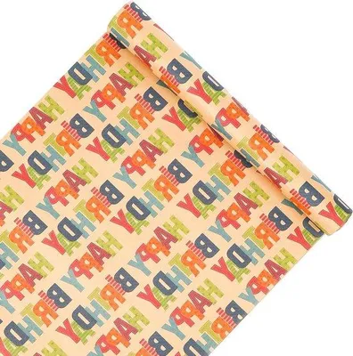 Immagine prodotto di Rotolo di carta da regalo 43 cm x 15 m, carta kraft colorata