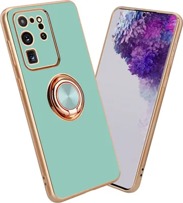 Produktbild von Cadorabo Schutzhülle für Samsung Galaxy S20 ULTRA Hülle in Türkis Etui Case Cover Kameraschutz magnetische Autohalterung