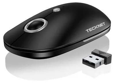 Produktbild von Slim Maus Kabellos Funkmaus mit USB C Adapter 4800 DPI Präzise Steuerung Bunt 2400 MHz