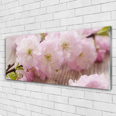 Produktbild von Acrylglasbilder 125x50 Wandbild Druck Zweig Blumen Pflanzen