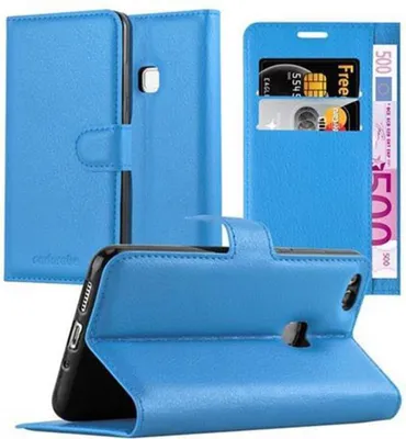 Produktbild von Cadorabo Hülle für Huawei P10 LITE Schutz Hülle in Blau Handyhülle Etui Case Cover Magnetverschluss