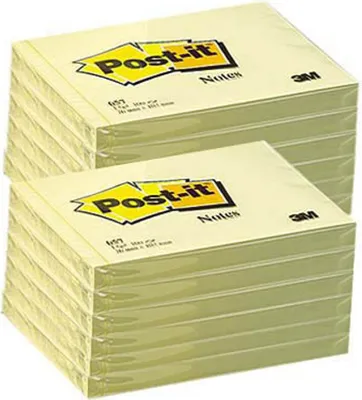 Produktbild von 3M 7100290168, Rechteck, Gelb, 76 mm, 102 mm, 100 Blätter