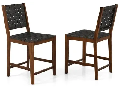Obrázek produktu pro Sada 2 jídelních židlí JV11216DK, 52 x 58,5 x 101 cm, černo/hnědá