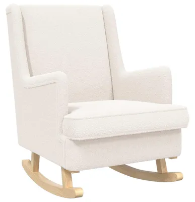 Image de vidaXL Fauteuil à bascule Crème 62 x 80 x 85 cm Bouclé