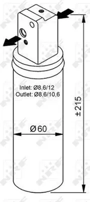 Obrázek produktu pro Saab 9-5 Odvlhčovač Klimatizace 00-