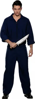 Produktbild von Horror Jumpsuit Kostümanzug als Serien Overall für Halloween Größe: One Size