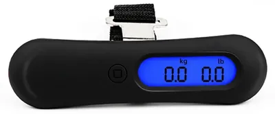Obrázek produktu pro INF Digitální ruční zavazadlová váha s dvojitým displejem kg lb ABS kompaktní 1 ks
