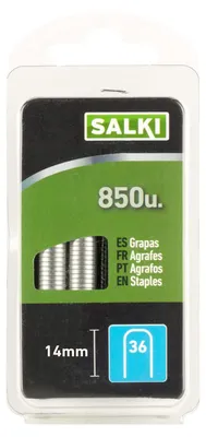 Imagen del producto de SALKI, grapas de 14 mm, número 36, envase de 1000 unidades, para grapadoras estándar