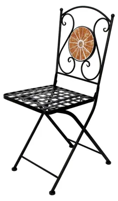 Produktbild von Klappstuhl Mosaik Design, platzsparend zusammenklappbar, Sitzhöhe 48 cm, B39xT35xH90 cm