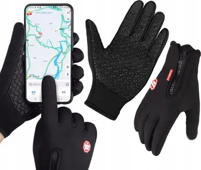 Produktbild von Winterhandschuhe, warm, Touchscreen-fähig, wasserdicht, Laufhandschuhe, Größe L